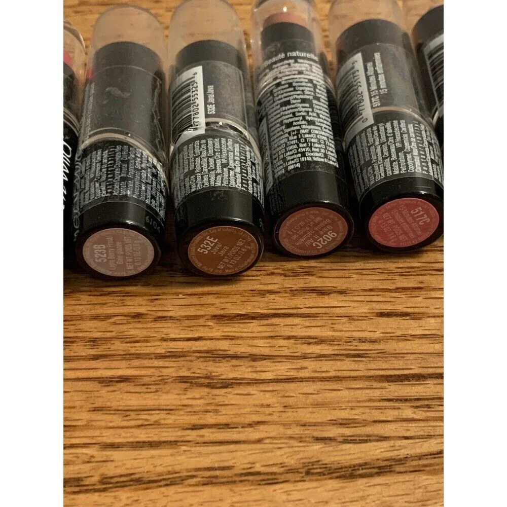 (7) Wet n Wild Silk Finish Lipstick Mink Java Pink Frost Bare Affair Aflame Berr